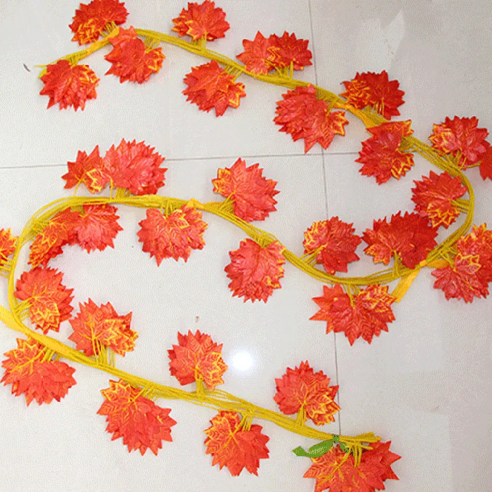 5Pcs Artificial Maple Grape Leaf Vine Plant DIY Party Home Wedding Garden Wall Decor