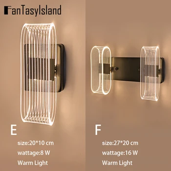 

New Arrival Modern Led wall light for bedroom bedside sconce black stair aisle corridor foyer wall lamps home decor