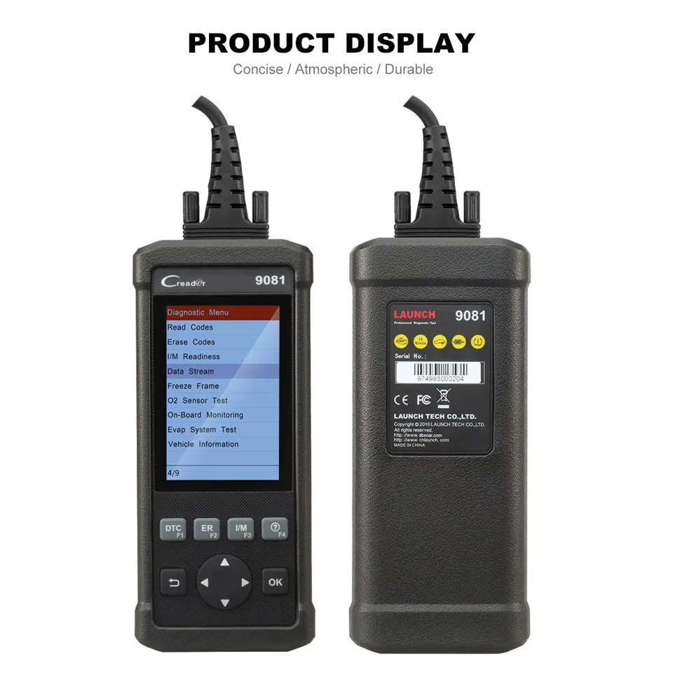 Launch CReader 9081 cr9081 автоматический считыватель кодов полный OBD2 сканер Диагностический сканирующий инструмент OBDII масло EPB BMS SAS DPF TPMS ABS кровотечение