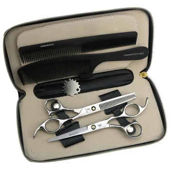 

6 inch Professional Barber Hair Scissors Set High Quality Japanese 440C Cutting Scissors and Thinning Scissors set