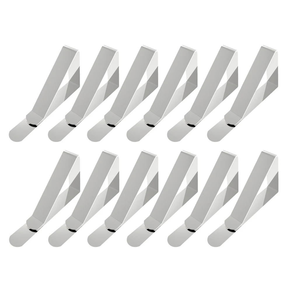 12pcs 12 шт./компл. настольная скатерть на стол зажим держатель вечерние крепежи из нержавеющей стали мебельные аксессуары - Цвет: 12pcs