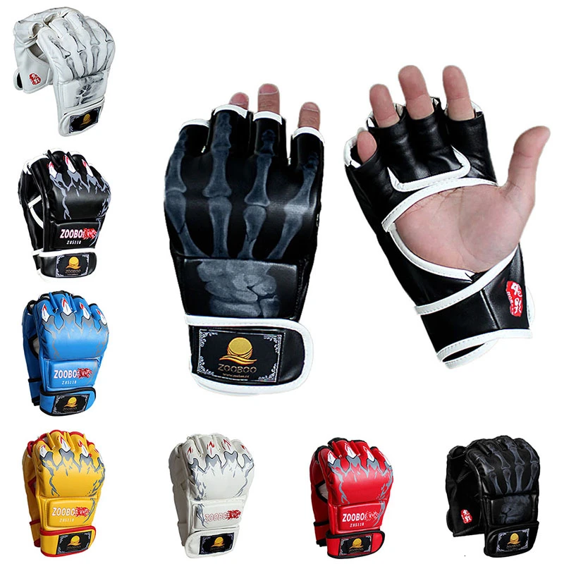 Боксерские перчатки с открытыми пальцами боксерские для тренировок рукавицы