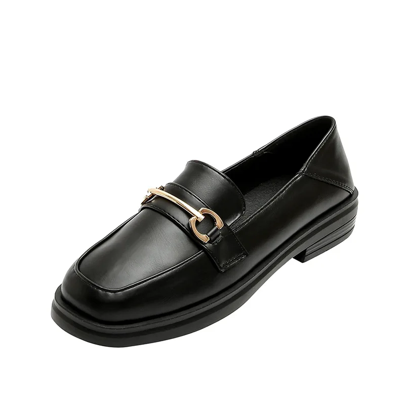 Spring/Autumn 2021 Women Shoes Fashion Loafers Round Toe Platform Shoes Solid Slip-on Plus Size 43 Luxury Brand Shoes Women