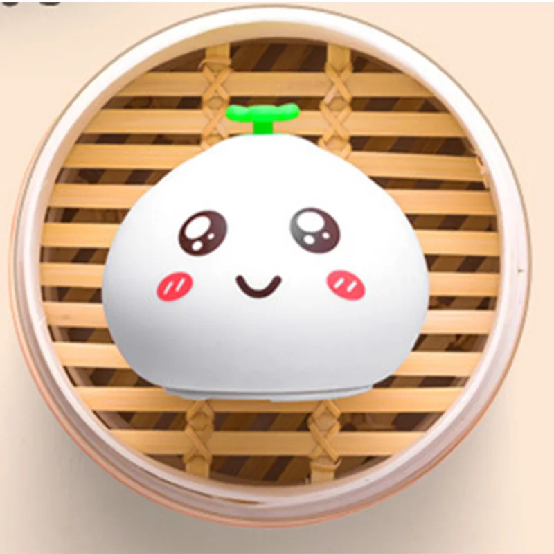 

Cute Bun LED Night Lamp Touch Sensor/Remote Control USB Rechargable Night Light for Kid Present Home Apartment Bedside Dorm