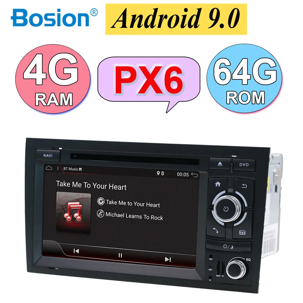2 din android 9.0 octa cores car dvd player gps for Audi A4 B6 B7 S4 B7 B6 RS4 B7 SEAT radio head unit canbus 64G ROM
