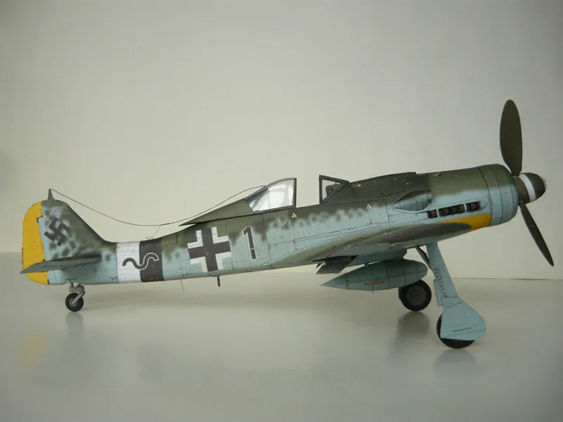 1:33, немецкий FW 190, D-9, истребитель, 3D бумажная модель, ручная работа, сделай сам, военный Вентилятор, подарок, авиация, самолет, модель 27x34x9 см