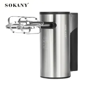 

SOKANY 5 Speed Control Hand Mixer Food Blender Handheld Stainless Steel Blender Food Processor Egg Beater Cooking Tools