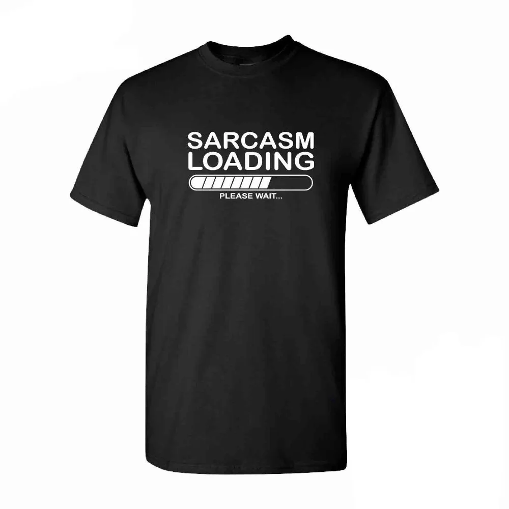 2019 T Shirts For Men Cotton Summer Style Sarcasm Loading Please Wait Adult T-Shirt - Funny Computer Tee Shirt Cloth |