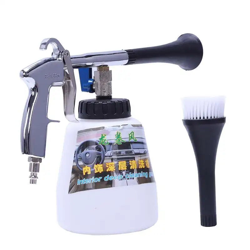 Air pulse device Tornado pneumatic dust gun car interior cleaning gun portable air gun(US interface) with brush head