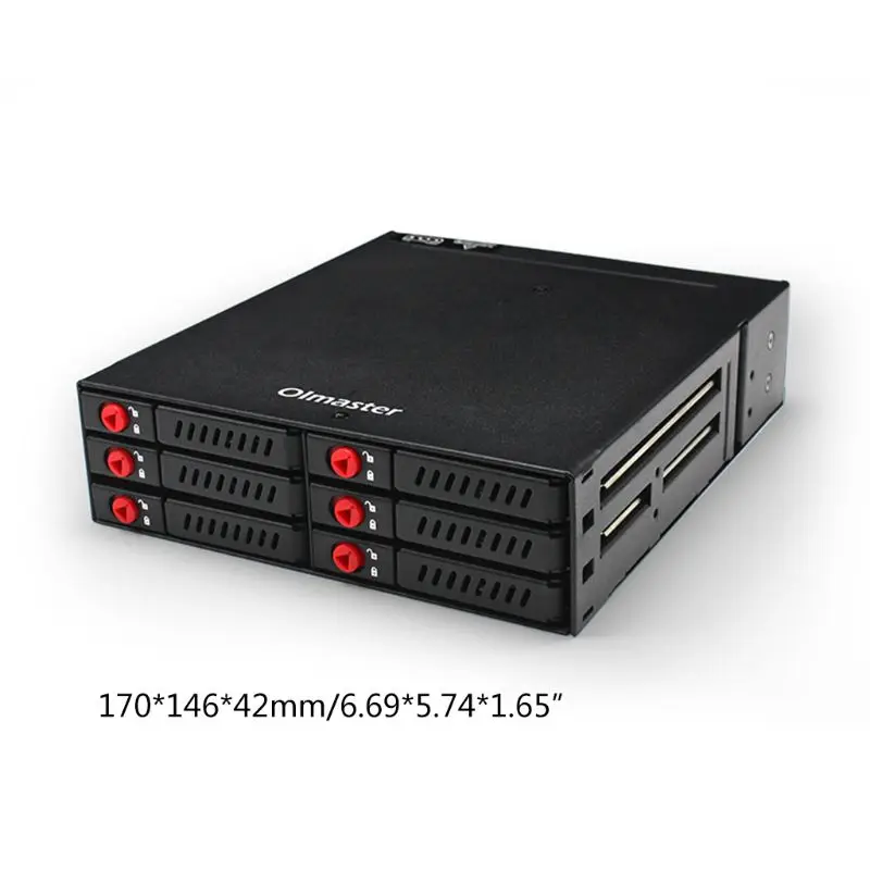 MR-6601 6 Bay жесткий диск корпус-Стойка Хранения данных для 2," SATA чехол для SSD, HDD