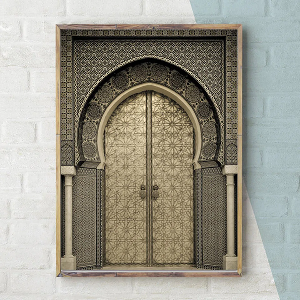 Marrocos-N-rdico-moderno-Porta-Do-Vintage-Posters-World-Famous-Arquitetura-Arte-Fotos-Impressas-Sala-Canvas (2)