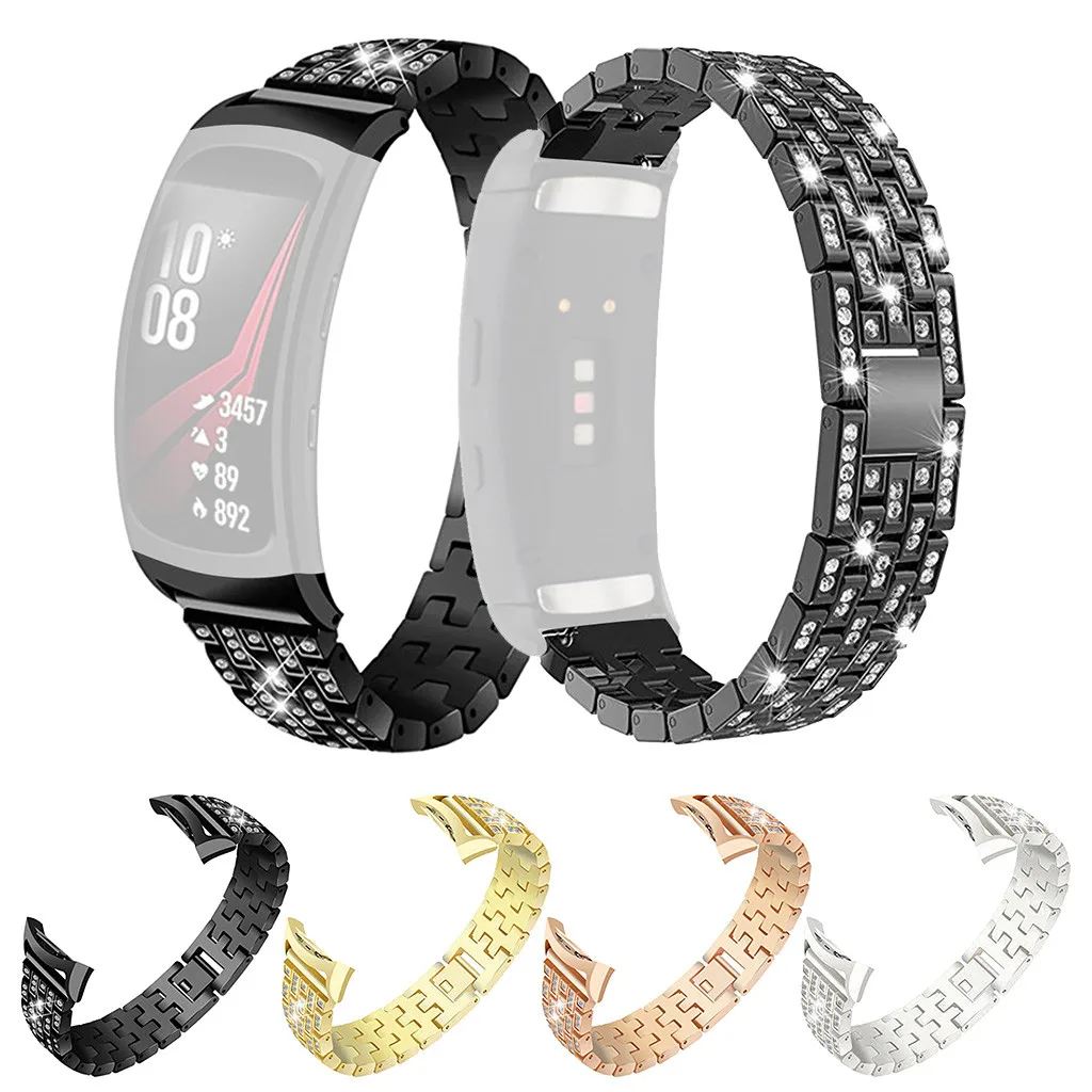 Ouhaobin ремешок для samsung gear Fit 2/Fit 2Pro материал из нержавеющей стали сменный ремешок для наручных часов аксессуары