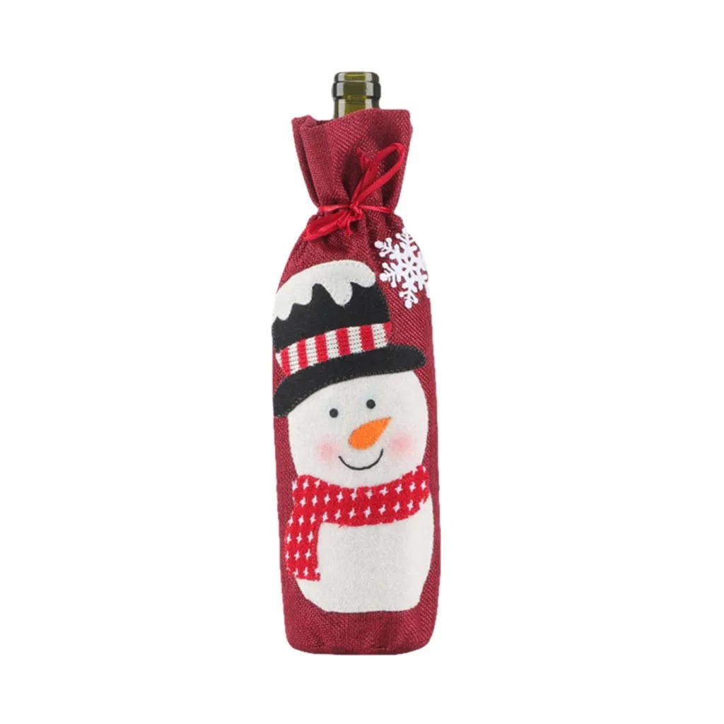 Merry Christmas Santa Wine чехол для бутылки Xmas Festival вечерние Чехлы для бутылки шампанского Merry christmas party Decoration Storage