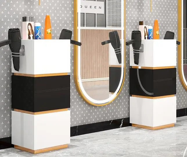 Barbershop tool cabinet Hair salon special tool table beauty saloon multi-functional shelving hair salon hair clipping locker