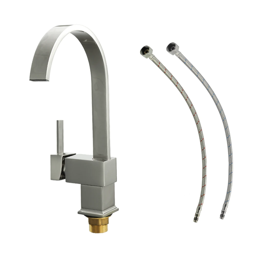 

Hot European-style Basin Faucets Single-hole Kitchen Faucet Single Linked Copper kitchen mixer Water Tap Waterfall Bathroom Fau