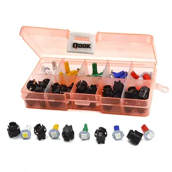 

30 Sets Car Auto PC74 T5 LED Twist Socket Instrument Panel Cluster Plug Dash Light Mix Bulb With T5 Lamp Socket Car Styling