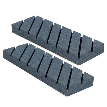 

2 Pcs Whetstone, Oil Stones - Coarse Grinding Lapping Plate with Grooves and Rough Grit