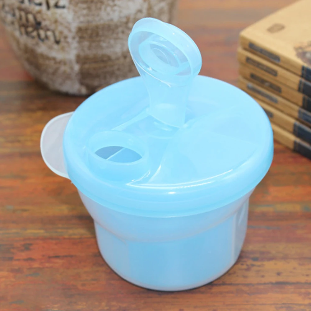

3 Grid Milk Powder Storage Box Portable Rotating Baby Formula Milk Storage Feeding Box Kids Food PP Container Storage