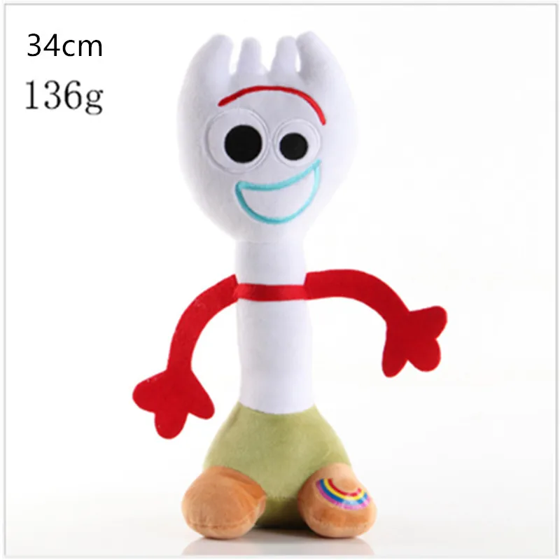 34cm Disney Toy Story 4 Новинка 15 см 25 см 34 см форки Базз Лайтер Вуди мягкая плюшевая игрушка мягкая кукла Фигурка Мультфильм игрушки для детей Подарки - Цвет: 34cm
