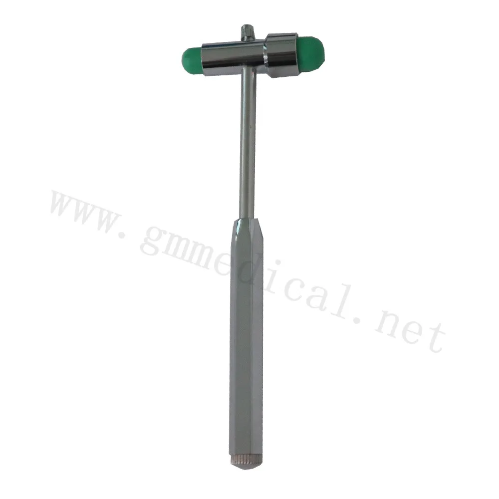 Percussion hammer T-type medical diagnosis hammer nerve hammer diagnostic hammer nerve knee reflex orthopedics neurology - Color: Green
