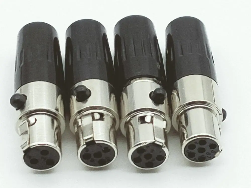 10 шт. мини XLR гнездовой 3pin 4pin 5pin 6pin Аудио Микрофон Разъем Новый|Соединители| |