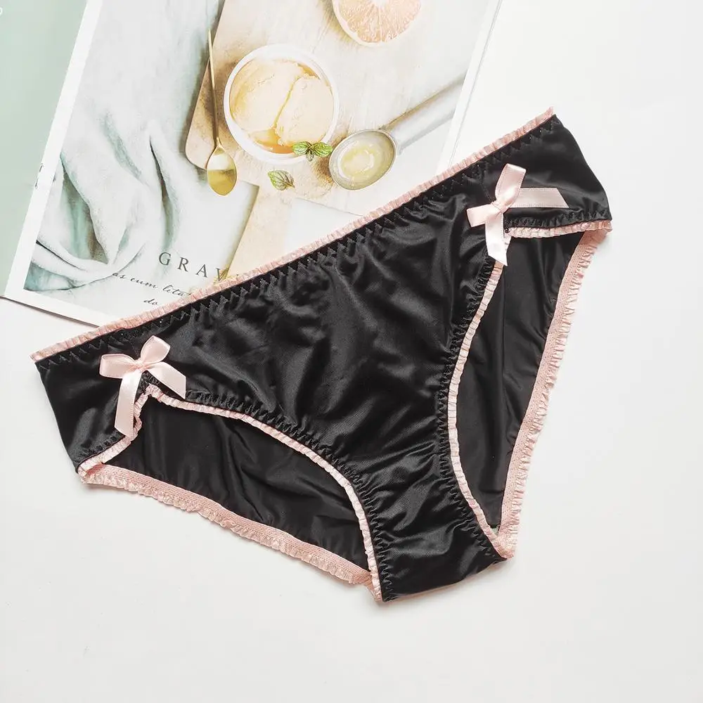 Buy ALove Women Nylon Bikini Panties Silk Soft Lace Trim Underwear
