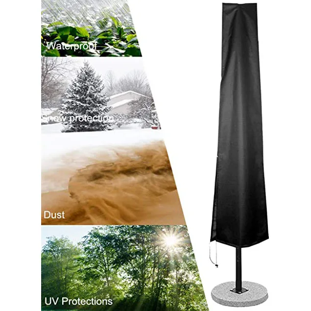 6 Größen wasserdichter Oxford-Stoff für den Außenbereich, Sonnenschirm-Regenschirm-Abdeckung, Garten, wetterfest, für Terrasse, freitragender Sonnenschirm, Regenschutz – Detail 15