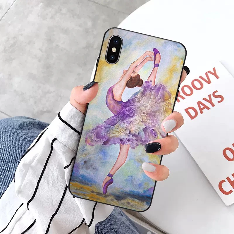 A9 Love Gymnastics silhouette sports Black Cell Phone Case for Apple iPhone 8 7 6 6S Plus X XS MAX 5 5S SE XR 11pro max - Цвет: A9