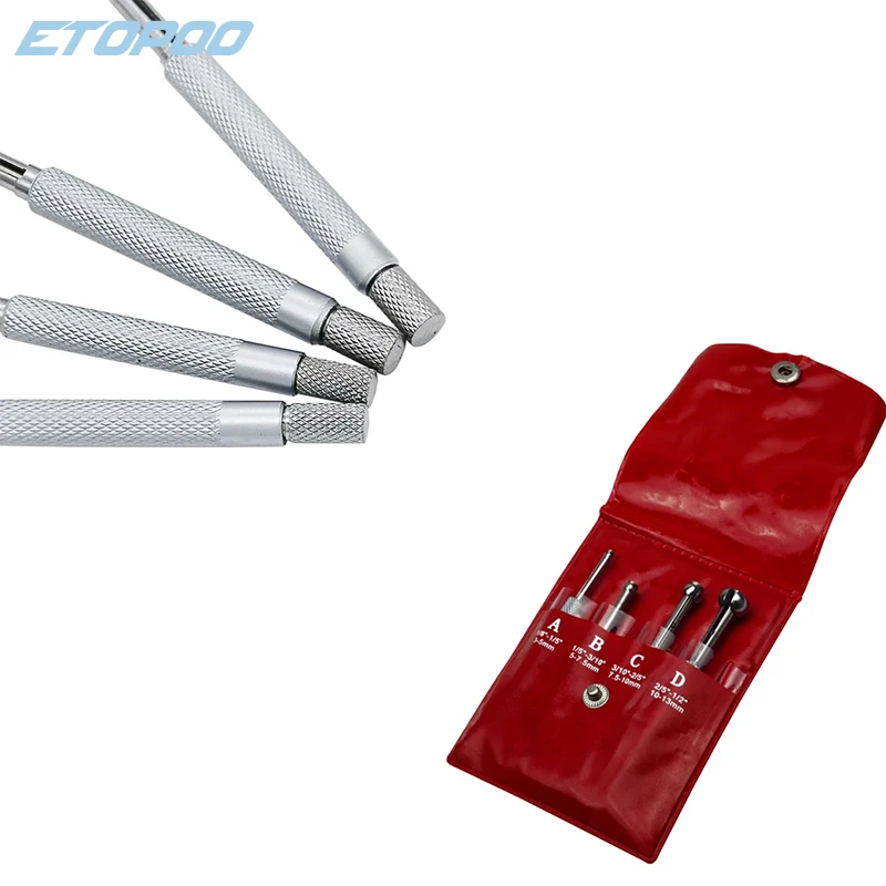 4 SMALL HOLE GAUGE Telescoping Gauges SET FULL BALL TYPE GAUGE 0.125 0.