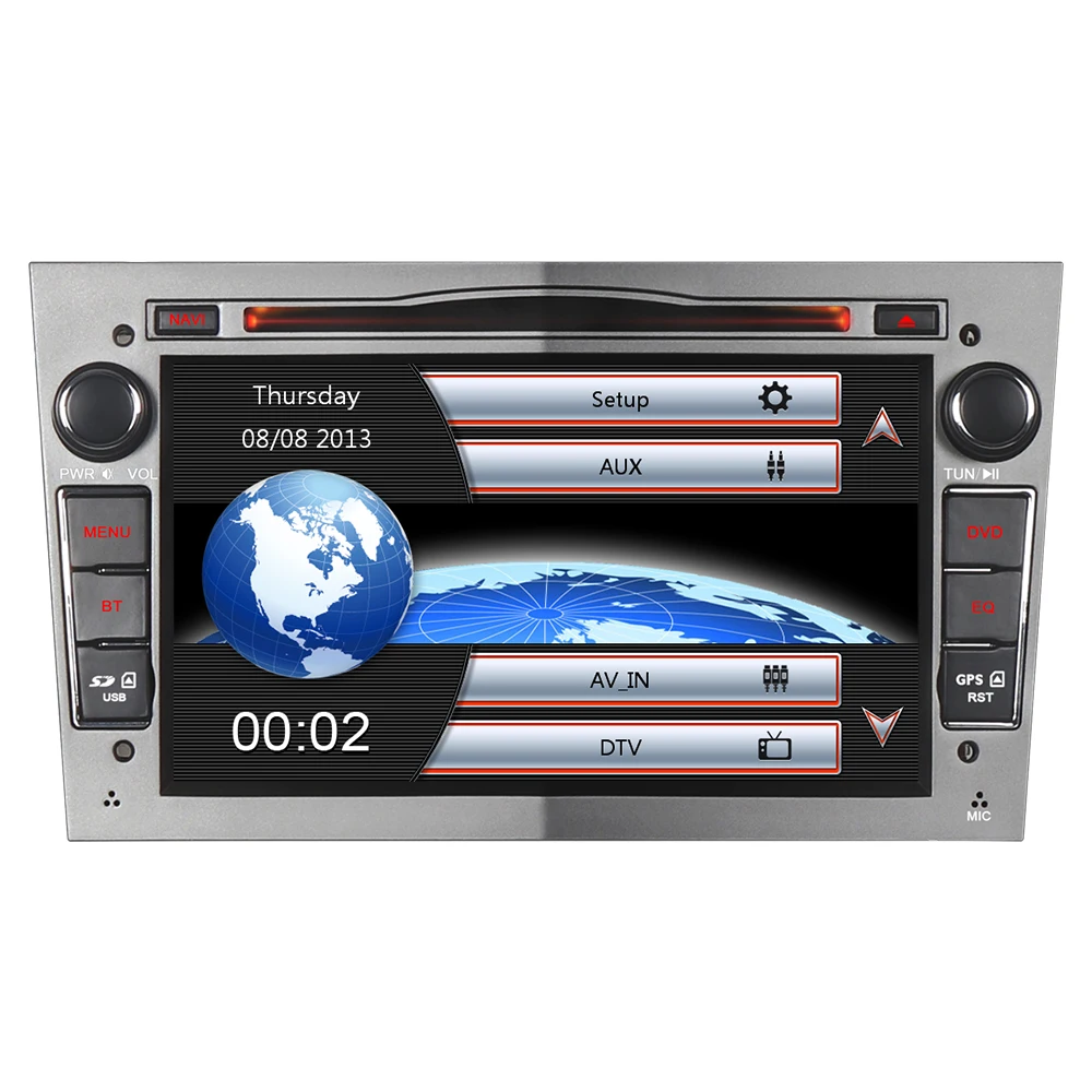 A-Sure 2 din 16GB rom Автомобильный мультимедийный радио gps dvd-плеер стерео навигация для OPEL Antara Vectra Zafira Astra Meriva Vivaro - Цвет: Grey
