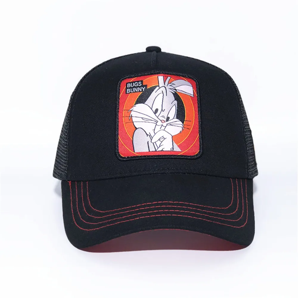 black BUNNY Высококачественная Кепка с героями мультфильмов Roadrunner Trucker, Looney ttes, бейсболка для мужчин и женщин, хип-хоп, папа, сетчатая Кепка, бейсболка - Цвет: black BUNNY