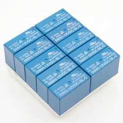 Relais de puissance SMIH 05VDC SL C SMIH 12VDC SL C SMIH 24VDC SL C 5V 12V 24V 16A 8 broches, 10 pièces/lot, un ensemble de convertisseurs 