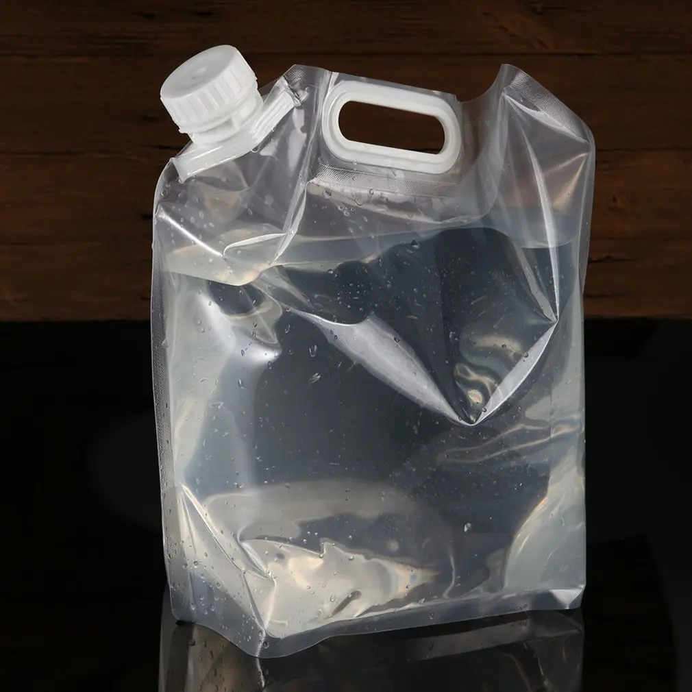 5L PE сумка для воды, портативная складная сумка для хранения воды, подъемная Сумка для кемпинга, походов, выживания, гидратации, хранения мочевого пузыря