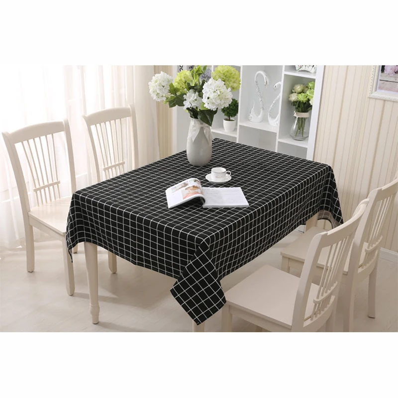 

Lanke table cloth rectangular Waterproof Oilproof With Tassel , Dining Tablecloth for Home Christmas Birthday Party