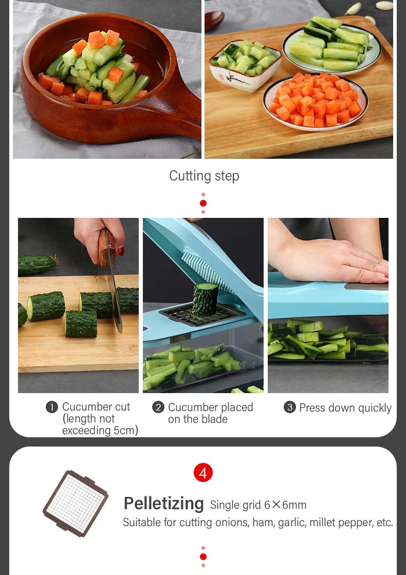 Кухня овощерезка Ножи Еда Veggie Чоппер нож для нарезки, чистки овощей Терка Кухня инструменты ФРУКТЫ картофеля машина для нарезки