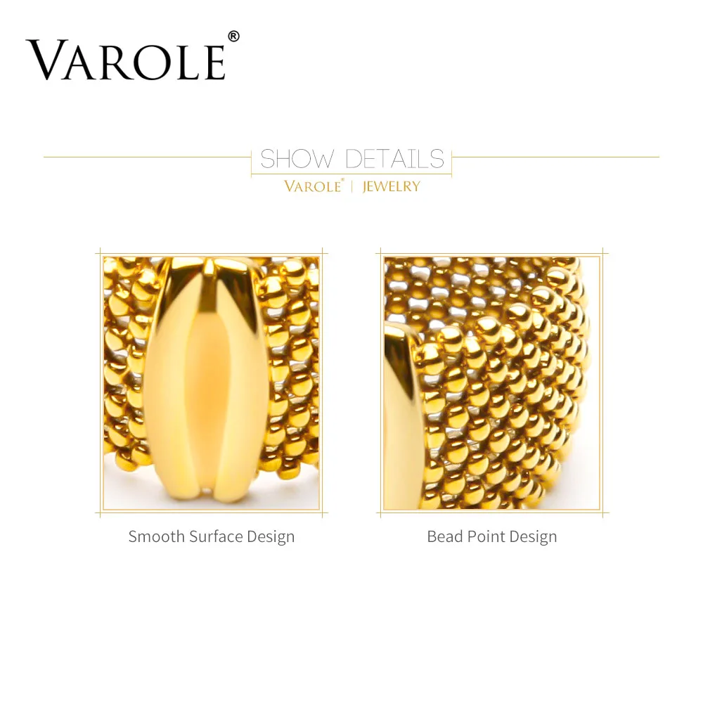 VAROLE Beads Rings For Women Gold Color Elegant Ring Friends Gifts Fashion Jewelry Anillos Mujer 5