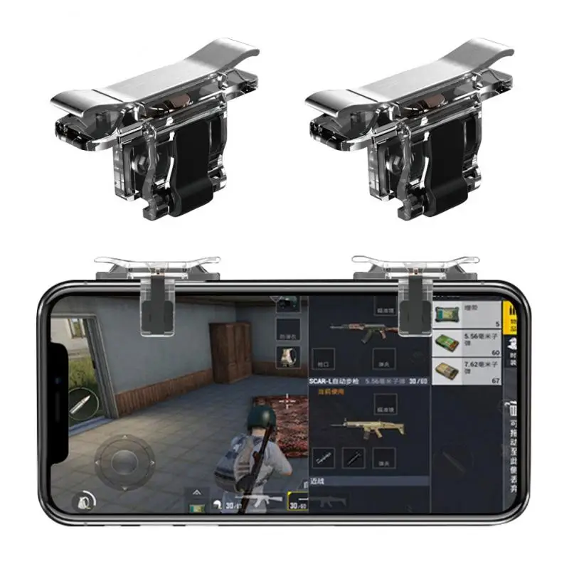 Telefono Gamepad Trigger Pulsante Di Fuoco Chiave Di Mira L1R1 Controller Sparatutto Pubg Leggero E Portatile Per Iphone/Huawei/Telefono Samsung