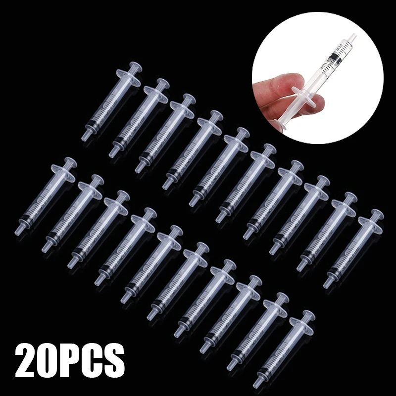 20 шт./компл. клей шприц 2 мл Пластик шприц для смешивания жидкости гели клеи промышленных Применение клеи & уплотнители