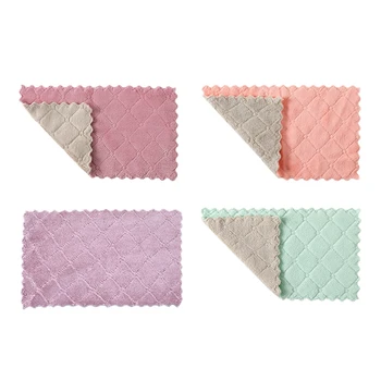 

8 Pcs Microfiber Kitchen Dish Cloth Absorbent Towel Non-Stick Oil Washing Cloth Rag for Household Tableware Cleaning Wiping Tool