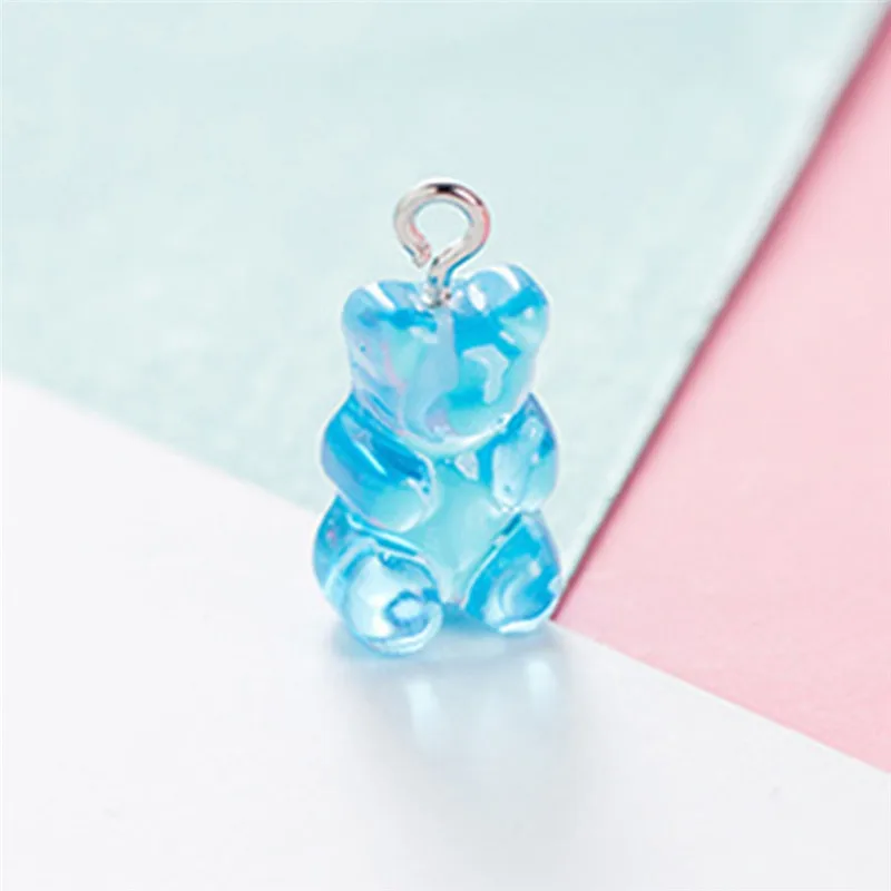 PINKSEE моделирование прозрачный медведь милый брелок для ключей DIY конфеты кольцо