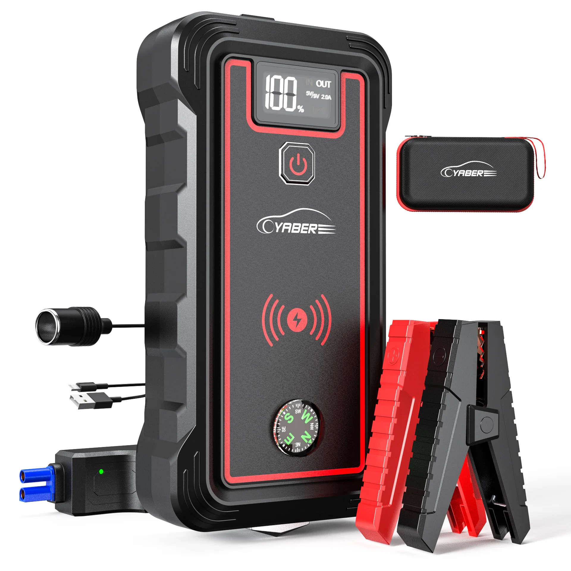 Car Battery Jump Starter Portable,2500A Peak 23800mAh, Jump Boxes for Vehicles UP All Gas or 8.0L Diesel)Battery Booster Jumper