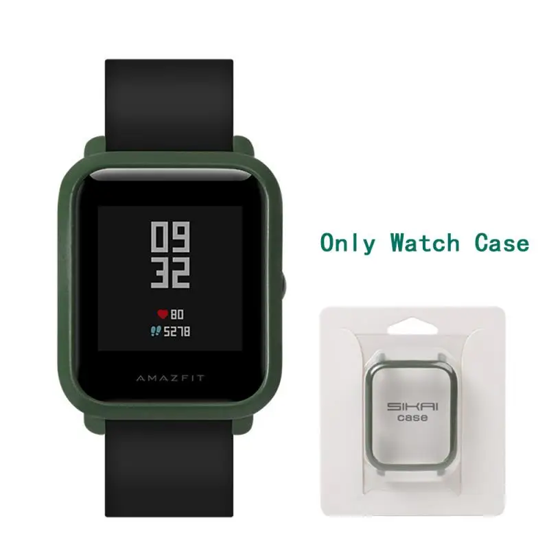 Для Amazfit Bip Чехлы умные часы протектор для Xiaomi Mi Huami Чехлы PC оболочка легкие красочные битовые часы - Цвет: D