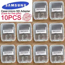 10 шт./лот samsung адаптер карт памяти microSD/SDHC/SDXC кард-ридер белый Цвет sd-адаптер с чехол для бесплатного подарка