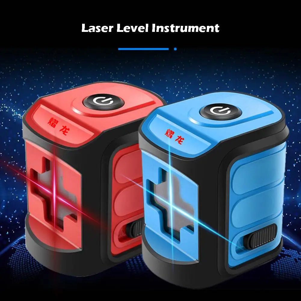 

IP54 Waterproof Laser Level Instrument 2 Lines Flexibility Stability Wear Resisting Horizontal/Vertical Self-leveling 76X70X55mm