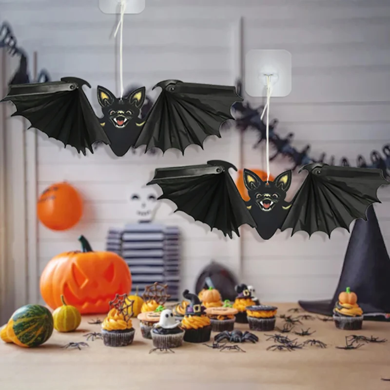1/2 Cái Giấy Halloween Dơi Treo Trang Trí Đạo Cụ Trang Trí Halloween Tiệc Lễ Hội Thanh Ngôi Nhà Bị Ma Ám Trang Trí Trong Nhà ngoài Trời