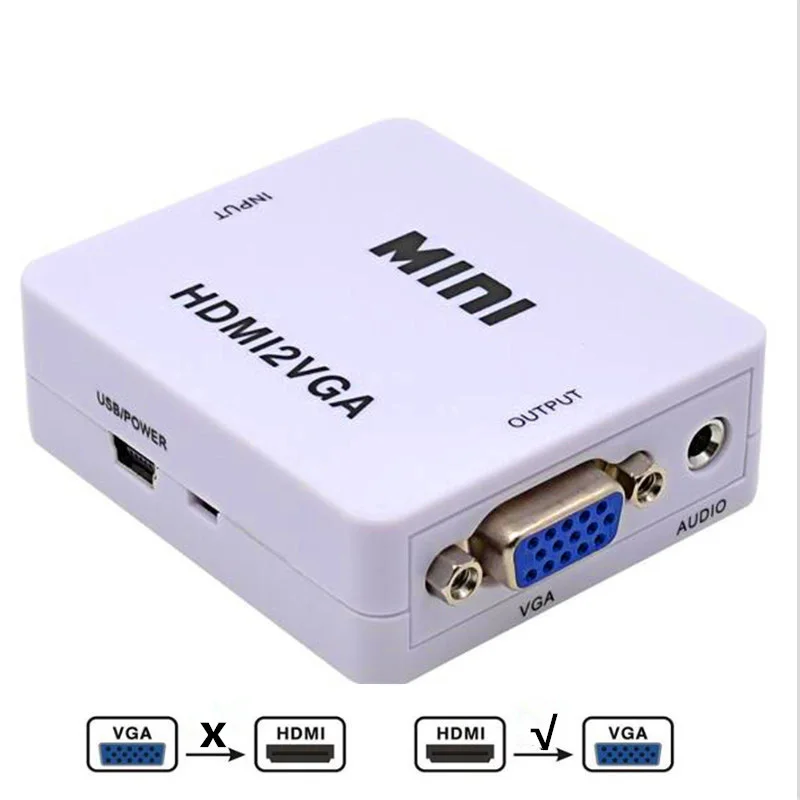 HD1080P HDMI в VGA конвертер с аудио HDMI2VGA видео коробка адаптер для Xbox360 PC DVD PS3
