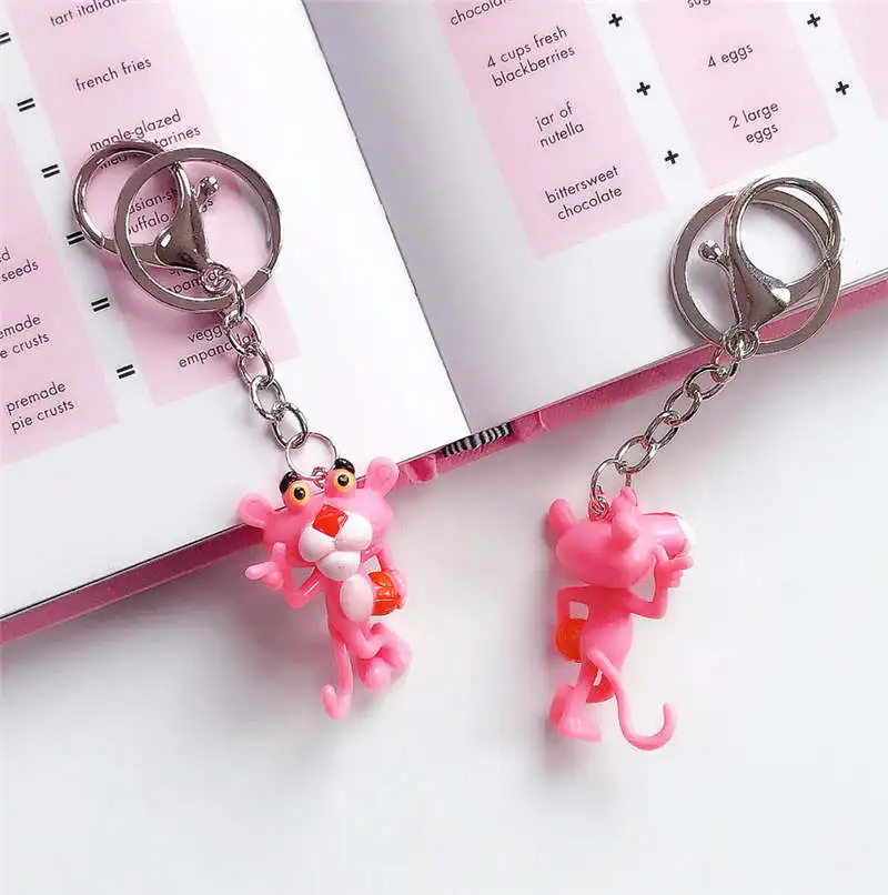 style 5 LXJERY 6 стилей милый мультфильм Розовый пантера брелок для ключей ПВХ брелок для женщин сумка Шарм брелок кулон подарки ювелирные изделия - Цвет: style 5