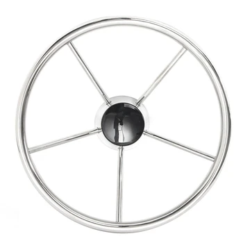 

13.5Inch Boat Steering Wheel 25 Degree Marine Yacht with Knob Convenient Easy To Install Marine Hardware