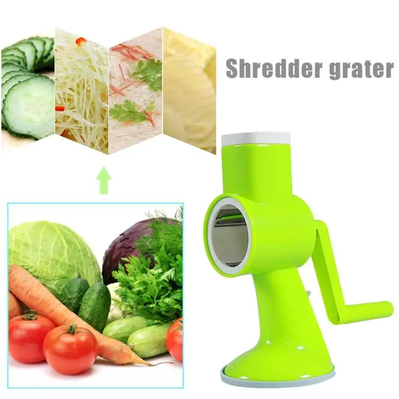 

4 in 1 Multi-functional Manual Slicers Kitchen Hand-cranked Fruit Vegetable Cutter Chopper Stainless Steel Food Grater Gadget