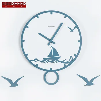 

Simple Animal Wall Clock Modern Design Metal Living Room Silent Wall Clock Creative Reloj De Pared Home Decoration BZ50WC